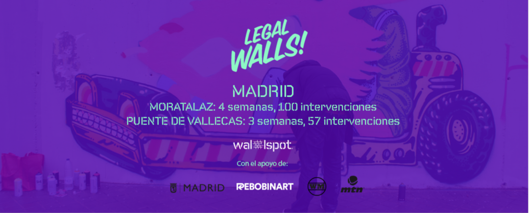 Wallspot Post - Més de 150 intervencions en un mes de murs legals a Madrid!
