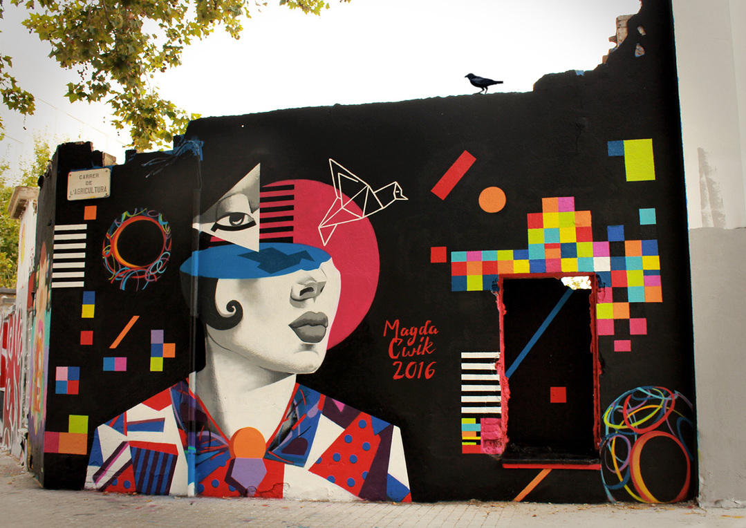 Wallspot - Magda Ćwik - Free Your Mind - Barcelona - Agricultura - Graffity - Legal Walls - Illustration