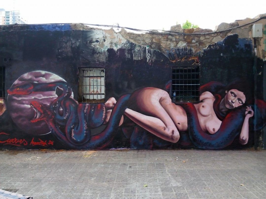 Wallspot - Aram'rah - Western Town - Aram'rah - Barcelona - Western Town - Graffity - Legal Walls - Il·lustració