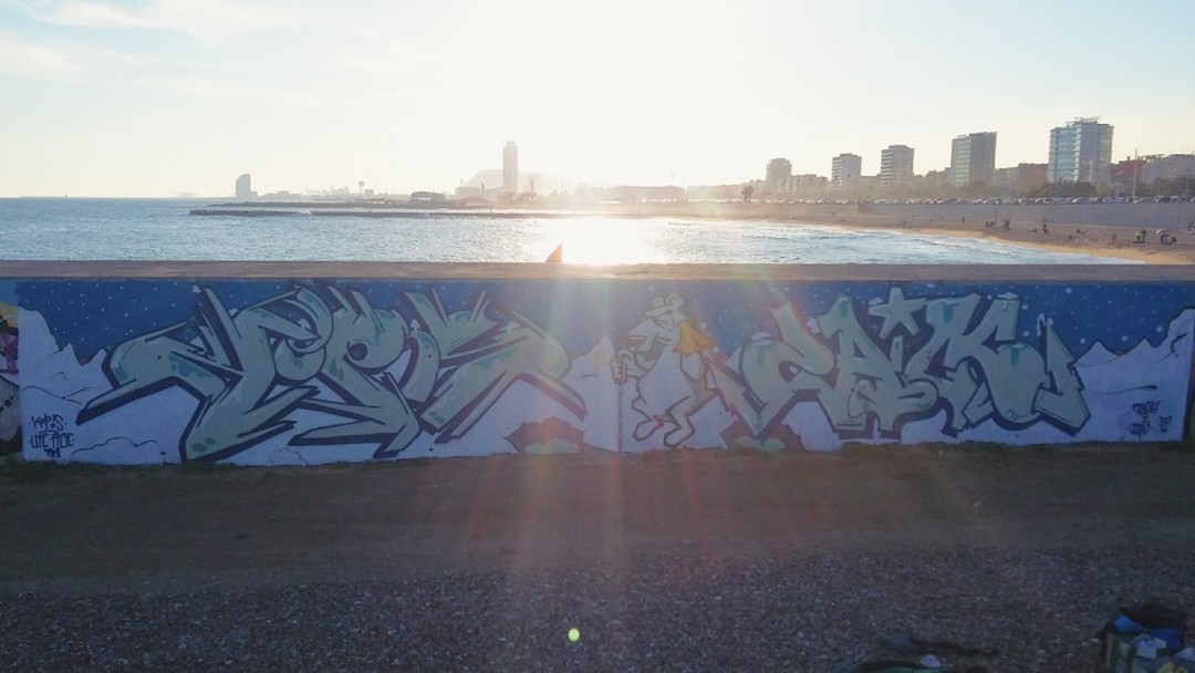 Wallspot - zaick -  - Barcelona - Forum beach - Graffity - Legal Walls - 