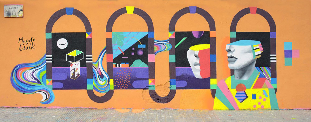 Wallspot - Magda Ćwik - Parallel Minds - Barcelona - Agricultura - Graffity - Legal Walls - Illustration