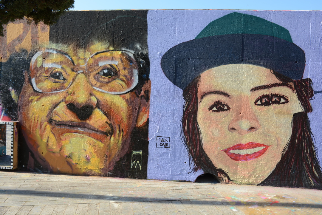 Wallspot - Lluís Olivé - MANU MANU & IVES ONE - Barcelona - Tres Xemeneies - Graffity - Legal Walls - Ilustración