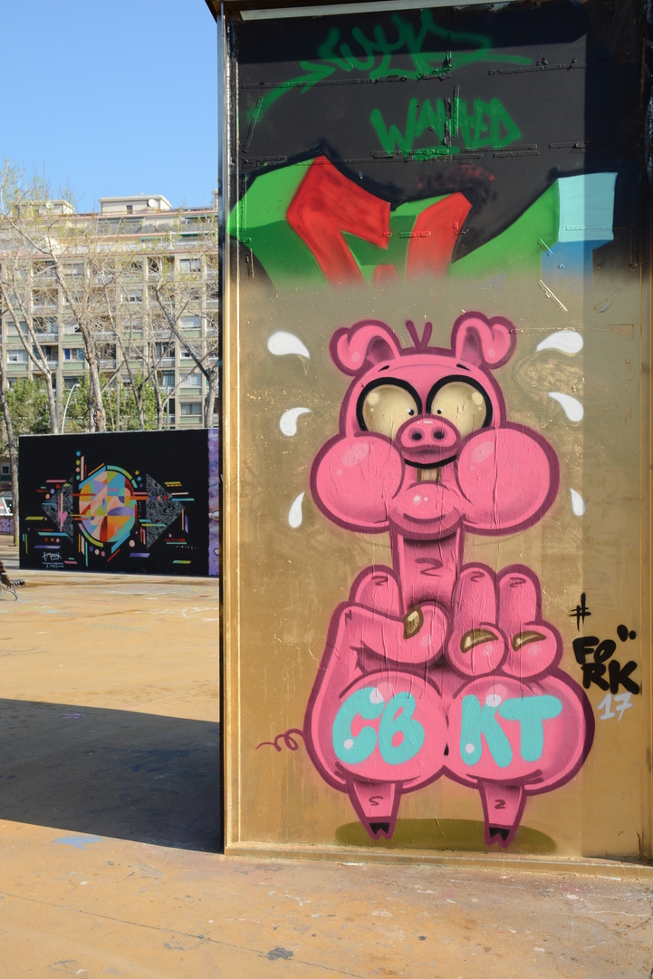 Wallspot - Lluís Olivé - FORK ONE & TIM MARSH - Barcelona - Tres Xemeneies - Graffity - Legal Walls - Illustration