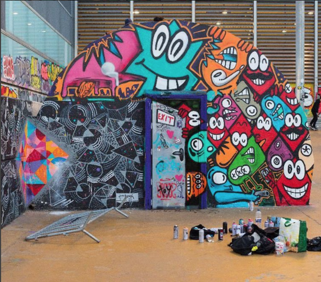Wallspot - Rombos - Tres Xemeneies - Tunel - Rombos and Konair - Barcelona - Tres Xemeneies - Graffity - Legal Walls - Il·lustració