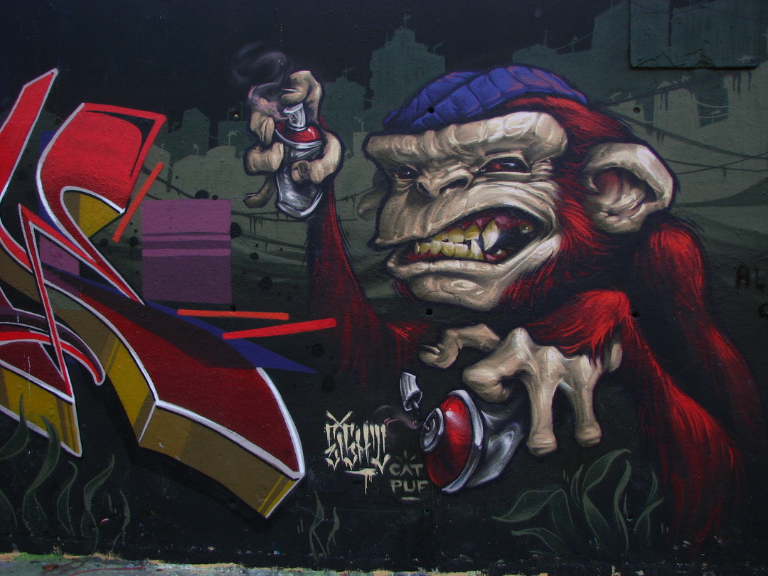 Wallspot - Rockaxson - MonkeyMan - Barcelona - Tres Xemeneies - Graffity - Legal Walls - Il·lustració