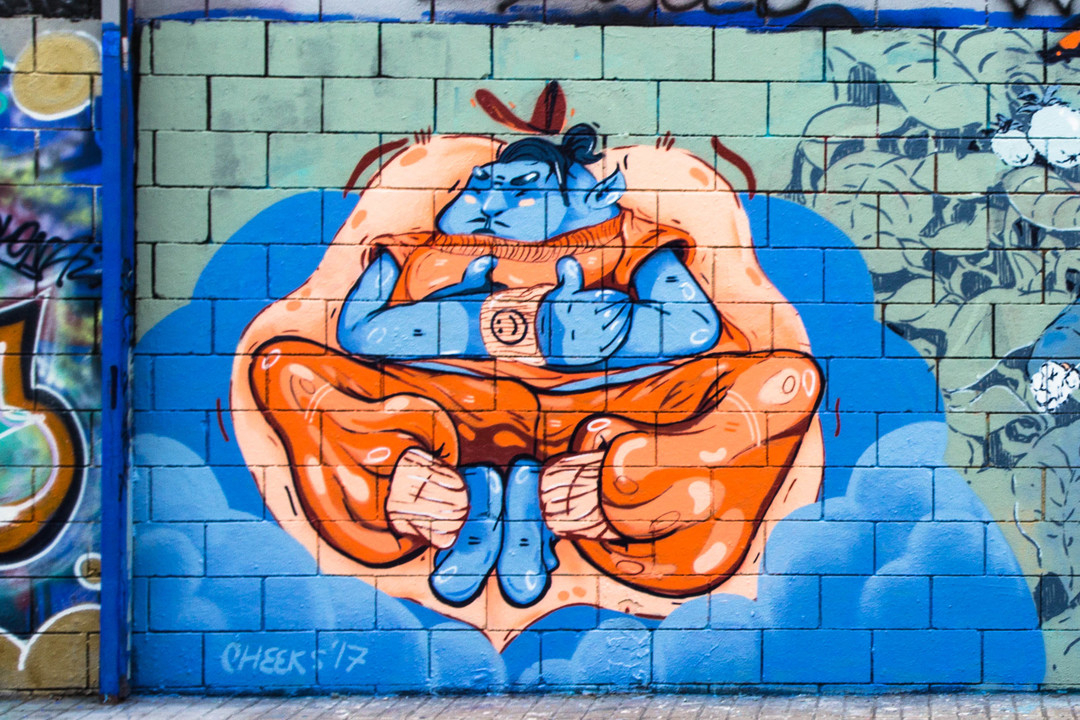 Wallspot - JOAN PIÑOL - JOAN PIÑOL - Project 19/07/2017 - Barcelona - Drassanes - Graffity - Legal Walls -  - Artist - cheeks