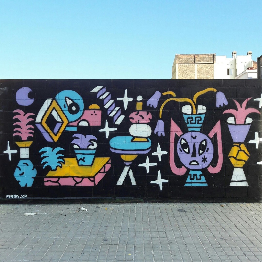 Wallspot - EmilyE - EmilyE & NinjaXpert - Barcelona - Selva de Mar - Graffity - Legal Walls - Ilustración, Otros