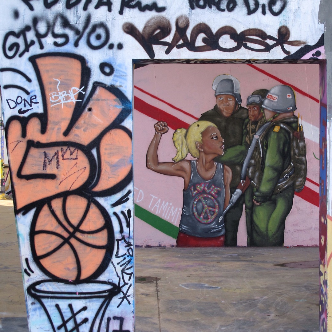 Wallspot - Rockaxson - FREE PALESTINE  - Barcelona - Tres Xemeneies - Graffity - Legal Walls - Il·lustració