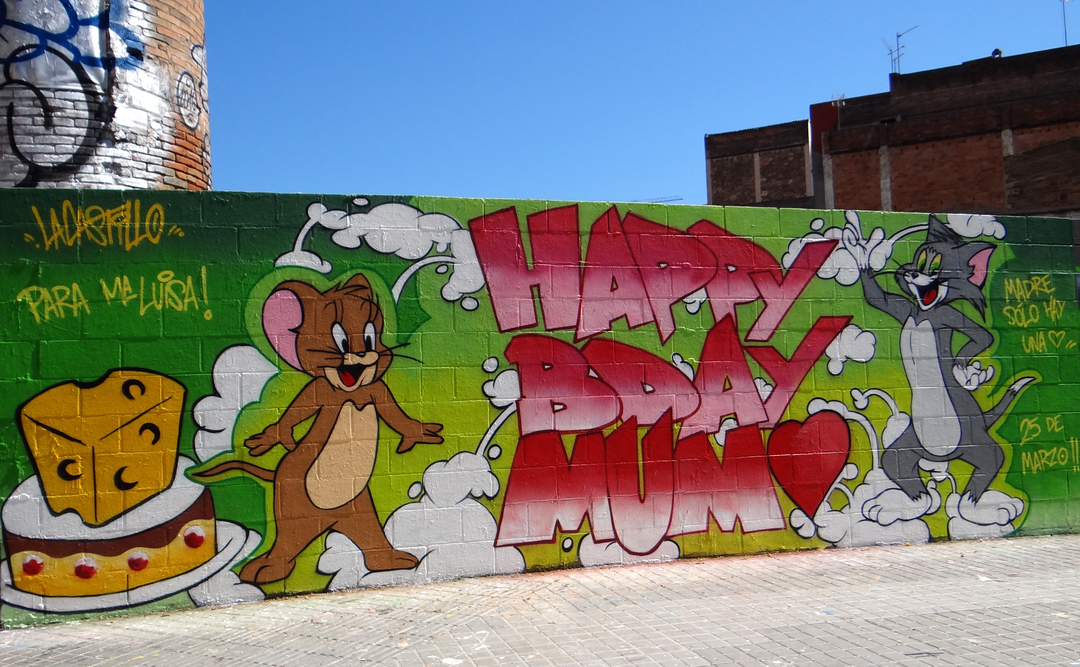 Wallspot - lacastillo - TOM&JERRY - Barcelona - Poble Nou - Graffity - Legal Walls - Lletres, Il·lustració, Altres