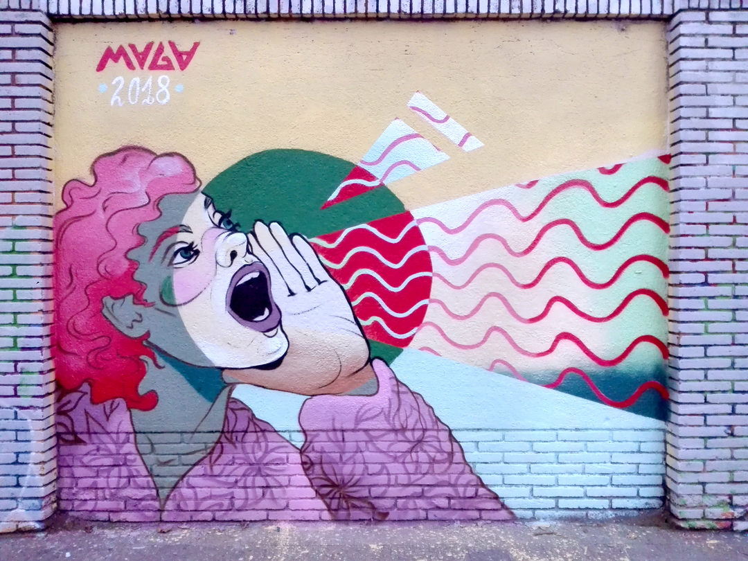 Wallspot - Maga - Alza la voz - Maga - Barcelona - Selva de Mar - Graffity - Legal Walls - Ilustración