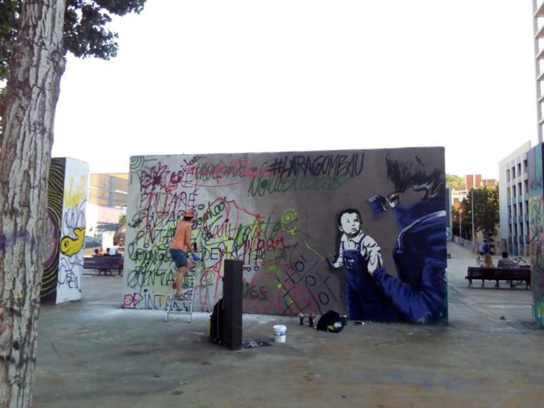 Wallspot - araL - pintaré - Barcelona - Tres Xemeneies - Graffity - Legal Walls - Illustration