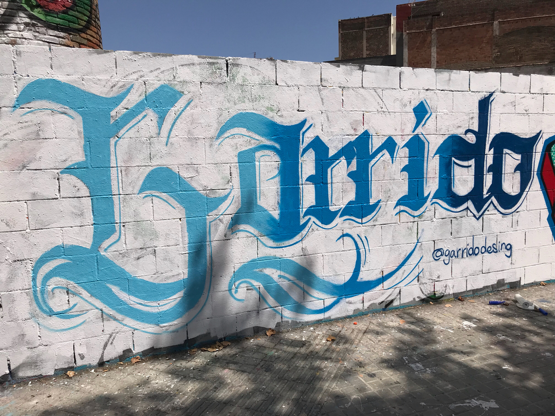 Wallspot - Garrido - calligraffitti  - Barcelona - Poble Nou - Graffity - Legal Walls - Letras