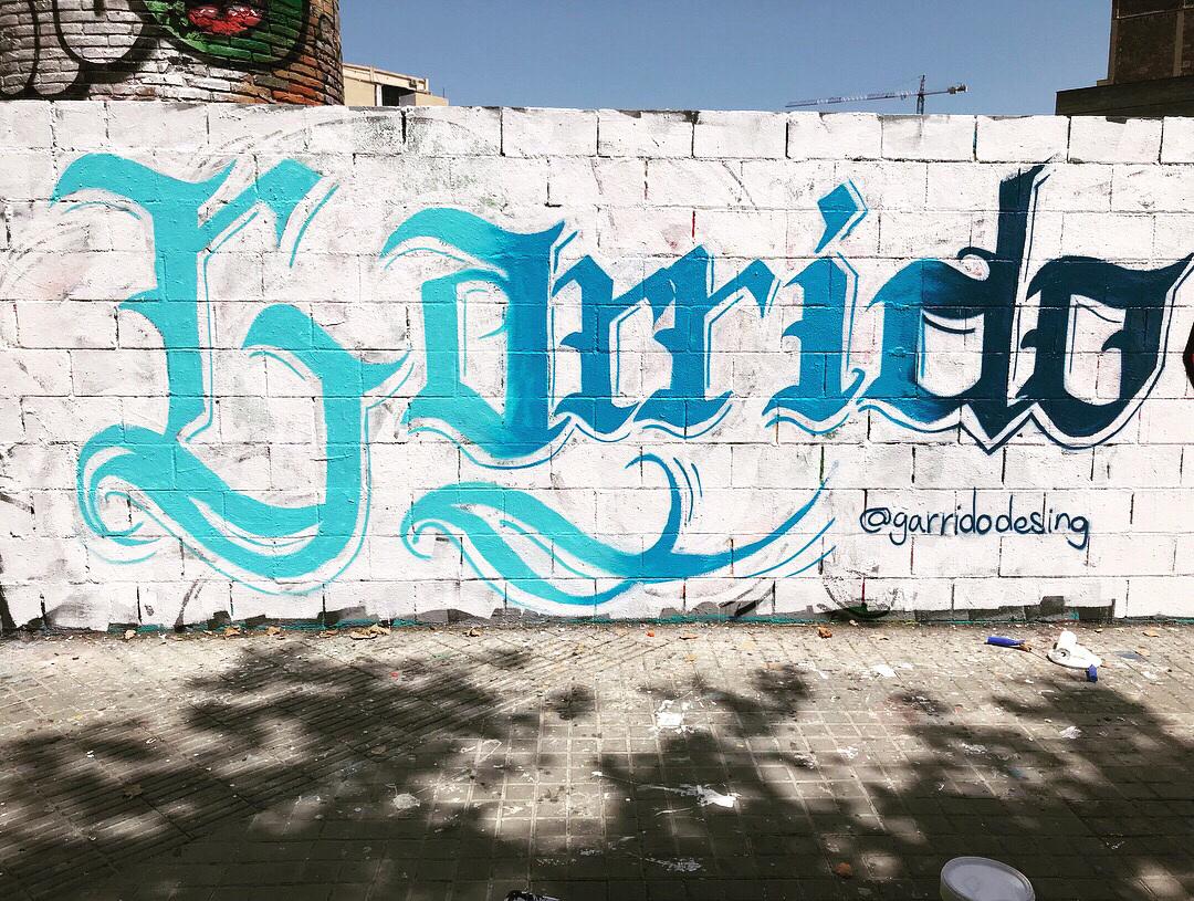 Wallspot - Garrido - calligraffitti  - Barcelona - Poble Nou - Graffity - Legal Walls - Letters