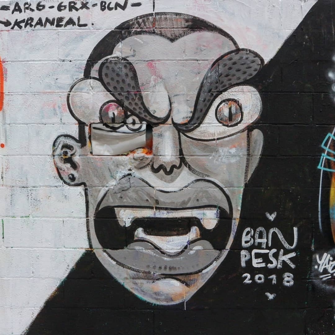 Wallspot - senyorerre3 - Art BAN PESK - Barcelona - Poble Nou - Graffity - Legal Walls - Il·lustració