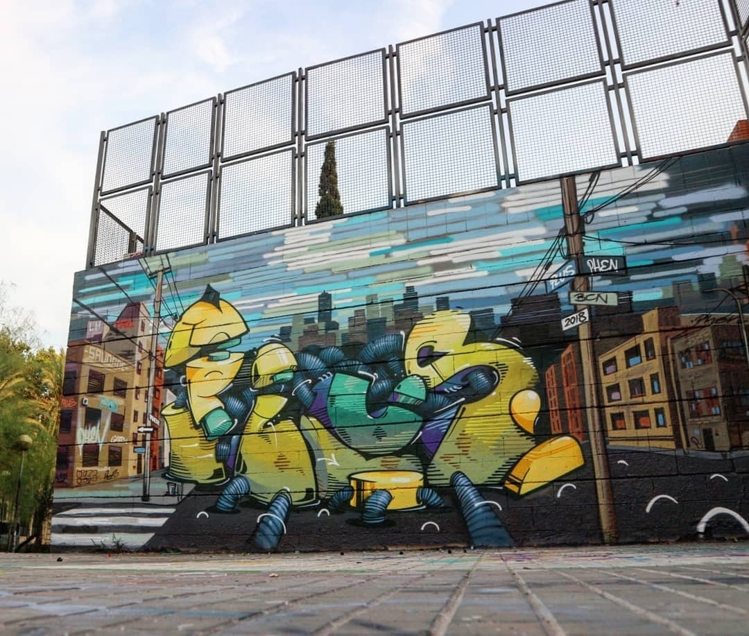 Wallspot - senyorerre3 - Art PHEN & PLUS - Barcelona - Drassanes - Graffity - Legal Walls - Letters, Illustration