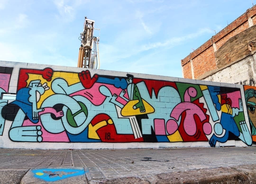 Wallspot - senyorerre3 - Art SAWE - Barcelona - Poble Nou - Graffity - Legal Walls - Lletres, Il·lustració