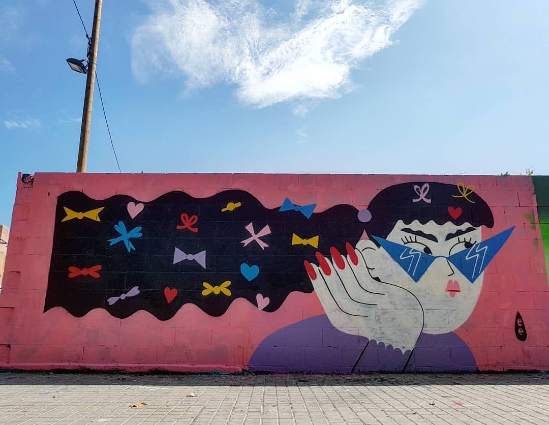 Wallspot - senyorerre3 - Art EMILY ELDRIDGE - Barcelona - Poble Nou - Graffity - Legal Walls - Ilustración