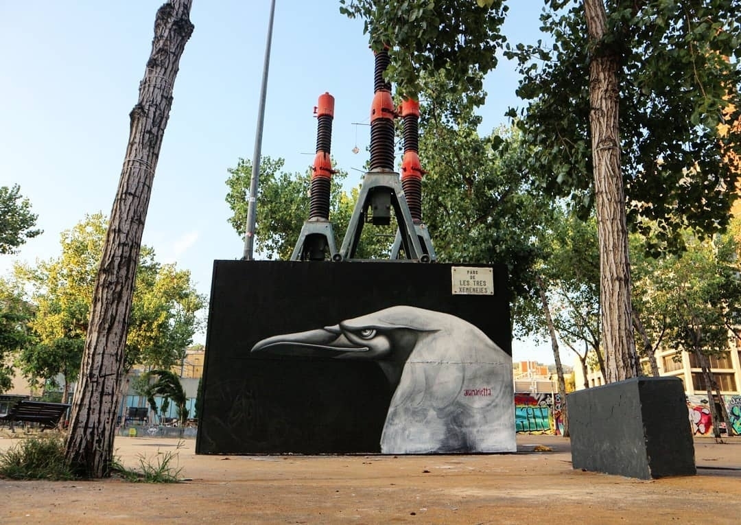 Wallspot - senyorerre3 - Art ANA MARIETA - Barcelona - Tres Xemeneies - Graffity - Legal Walls - Il·lustració