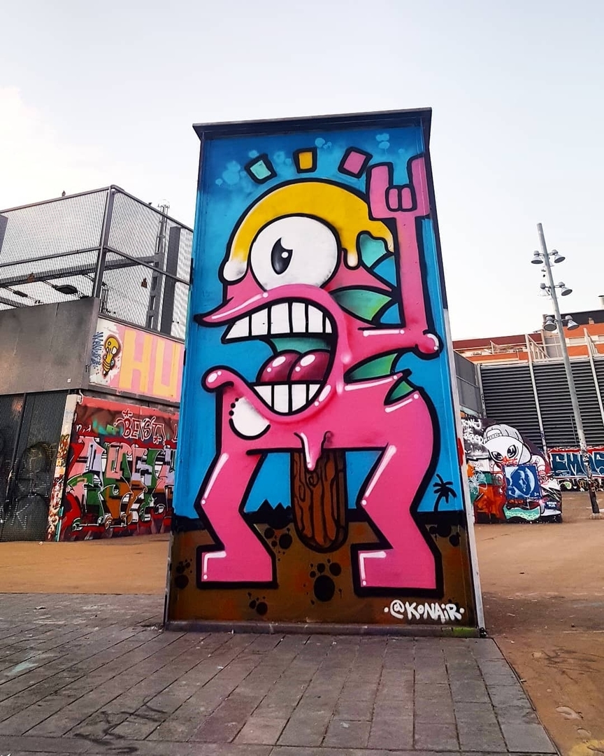 Wallspot - senyorerre3 - Art KONAIR - Barcelona - Tres Xemeneies - Graffity - Legal Walls - Ilustración