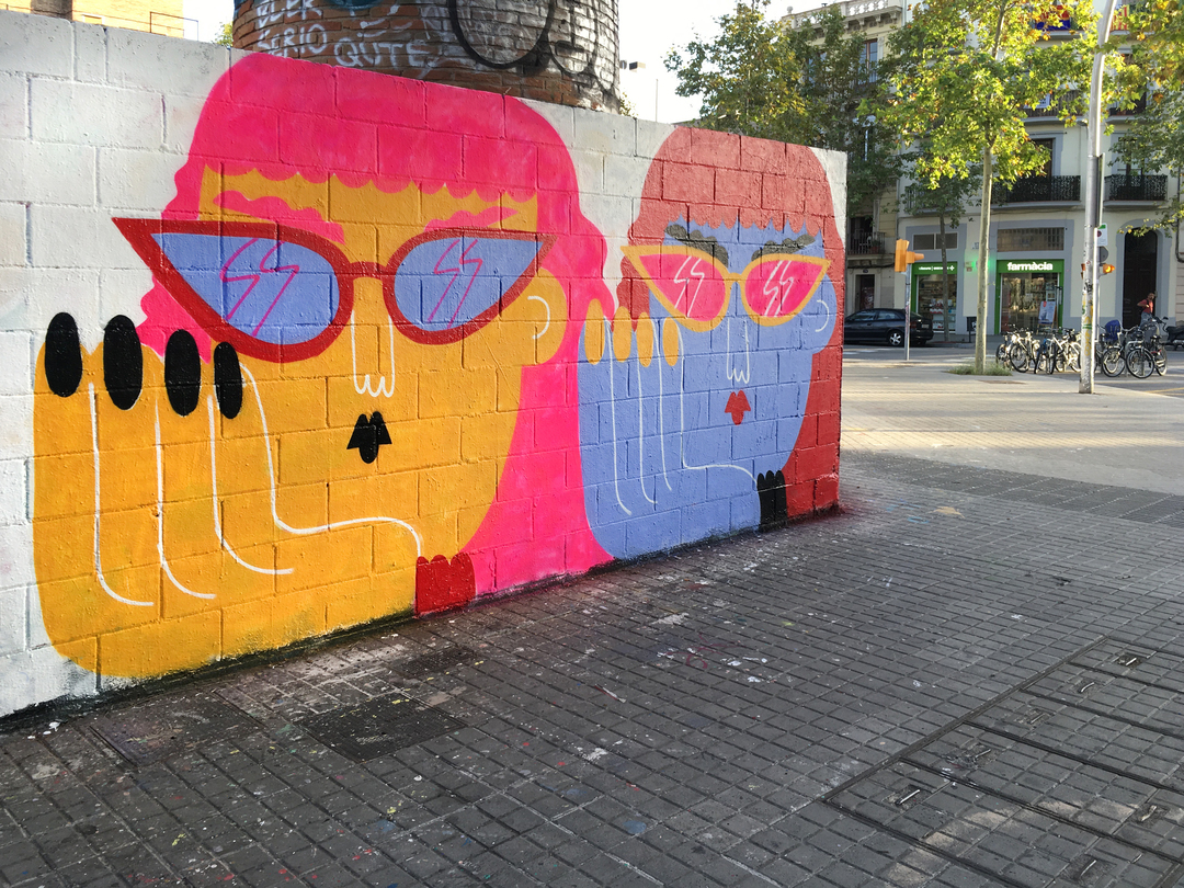 Wallspot - EmilyE - Big Girls - Barcelona - Poble Nou - Graffity - Legal Walls - Ilustración