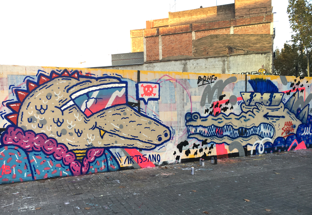 Wallspot - art3sano - Trash Ignorant Style - Barcelona - Poble Nou - Graffity - Legal Walls - Illustration