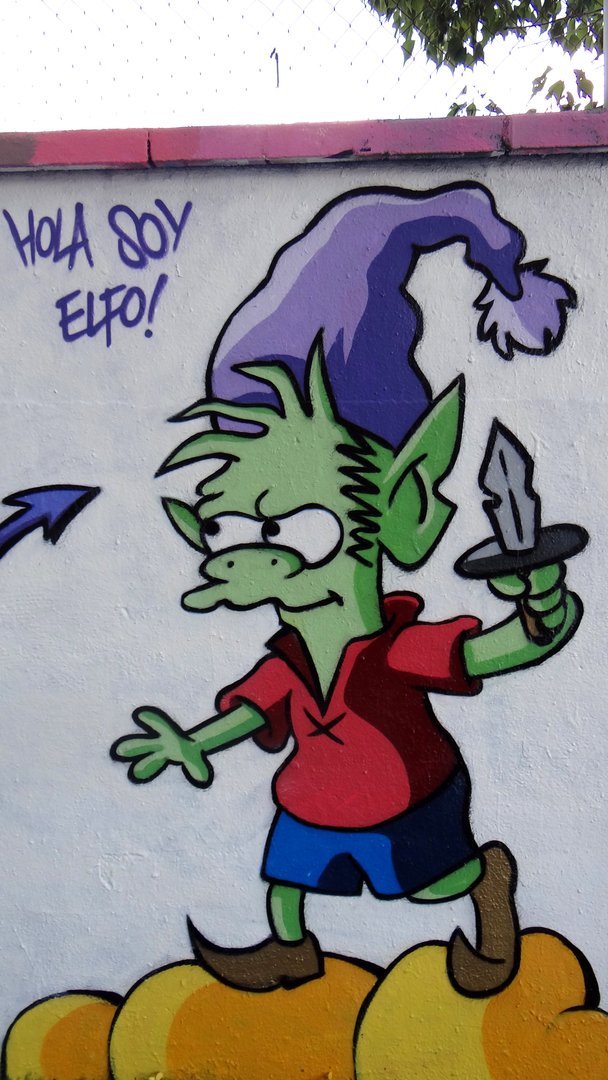 Wallspot - lacastillo - Hi I'm Elfo! - Barcelona - Agricultura - Graffity - Legal Walls - Lletres, Il·lustració