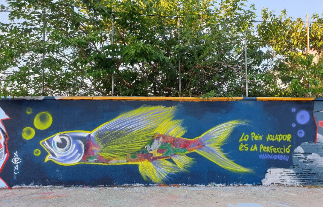 Wallspot - araL - lo peix volador - Barcelona - Agricultura - Graffity - Legal Walls - Ilustración