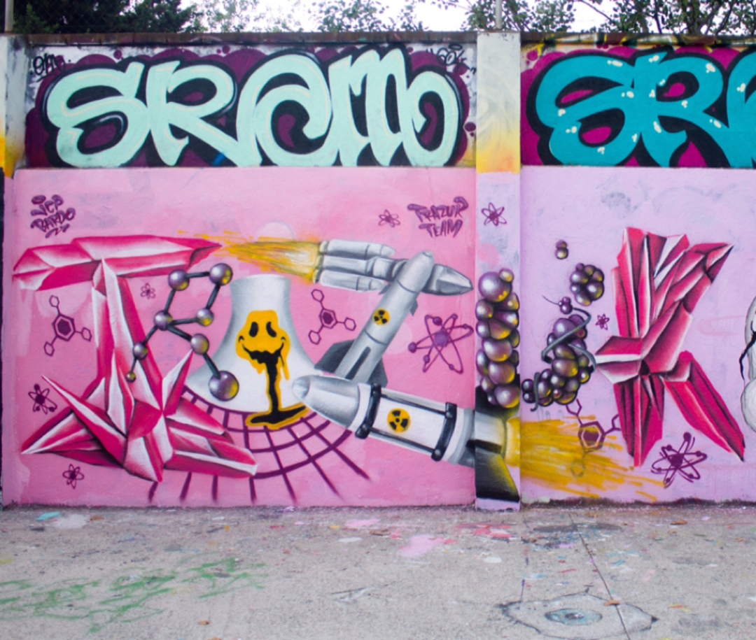 Wallspot - JCP Bardo - Trazur nuclear  - Barcelona - Agricultura - Graffity - Legal Walls - Letters, Illustration