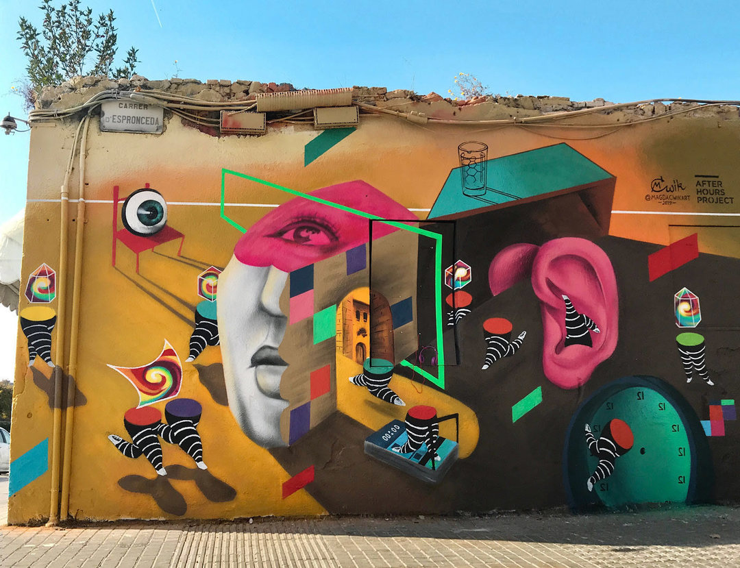 Wallspot - Magda Ćwik - Western Town - Magda Ćwik - Barcelona - Western Town - Graffity - Legal Walls - Il·lustració, Altres