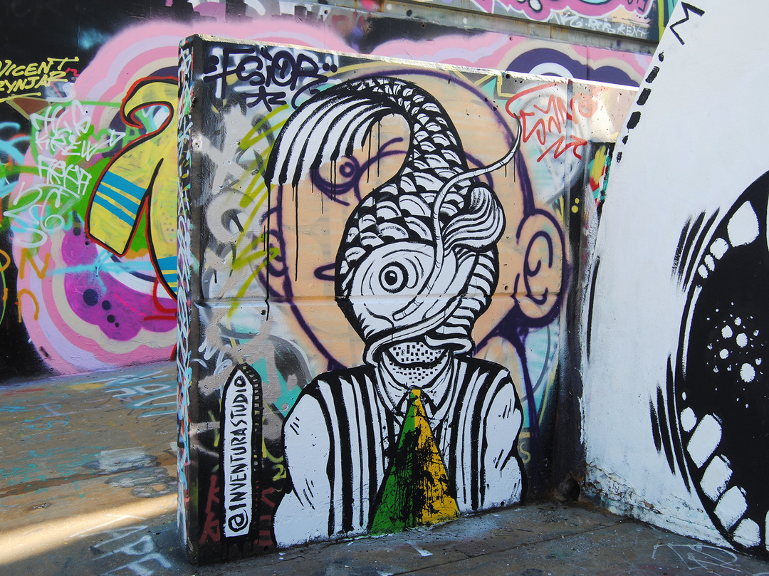 Wallspot - Inventura Studio - Smart Fish - Barcelona - Tres Xemeneies - Graffity - Legal Walls - Ilustración, Otros