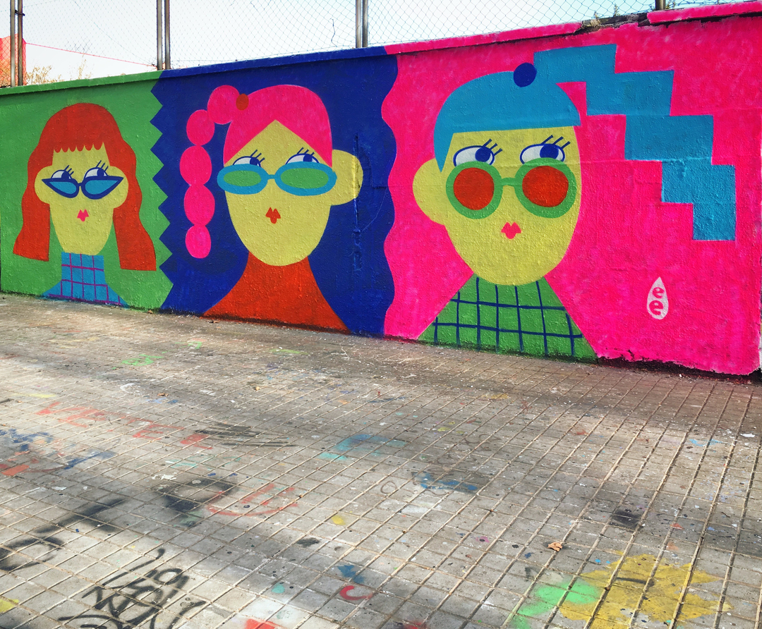 Wallspot - EmilyE - Neon Dream - Barcelona - Agricultura - Graffity - Legal Walls - Ilustración