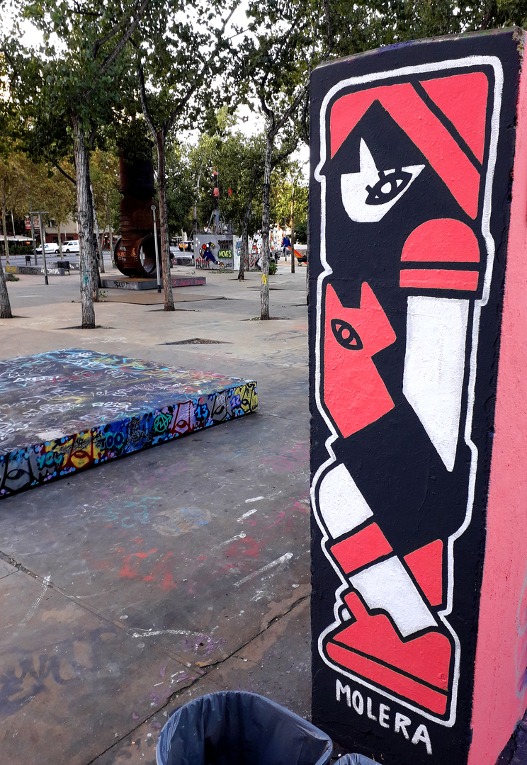 Wallspot - MOLERA - Noia i gat - Barcelona - Tres Xemeneies - Graffity - Legal Walls - Ilustración