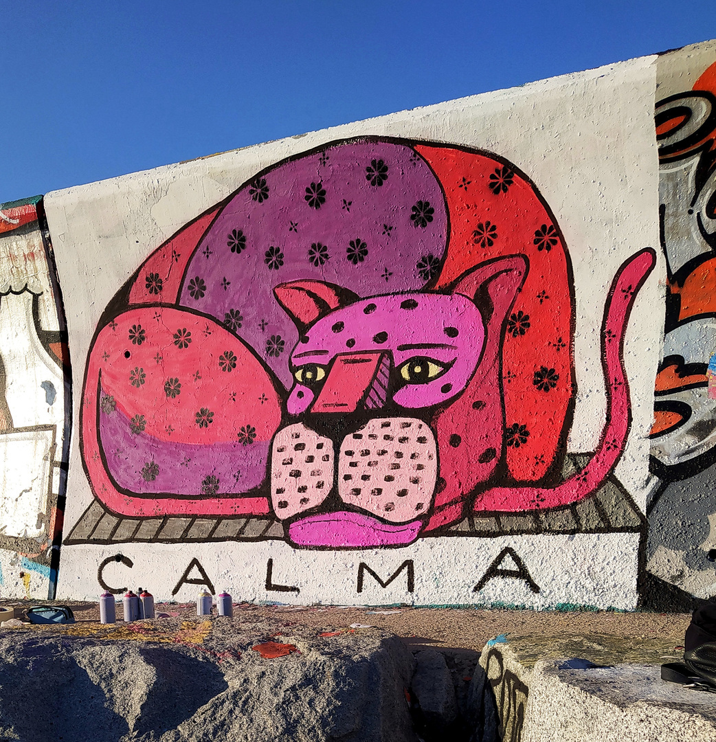 Wallspot - Inventura Studio - Calma - Barcelona - Forum beach - Graffity - Legal Walls - Ilustración, Stencil, Otros