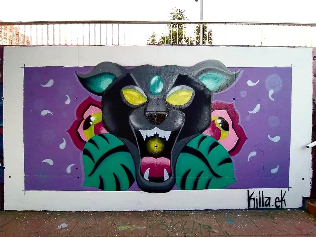 Wallspot - Killa.Ek - Pantera  - Barcelona - Mas Guinardó - Graffity - Legal Walls - Il·lustració
