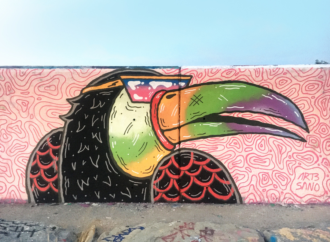 Wallspot - art3sano - Forum beach - art3sano - Barcelona - Forum beach - Graffity - Legal Walls - Illustration
