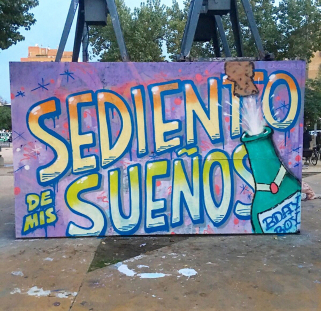 Wallspot - BDAY BOY ART - Sediento de mis sueños  - Barcelona - Tres Xemeneies - Graffity - Legal Walls - Letras, Ilustración