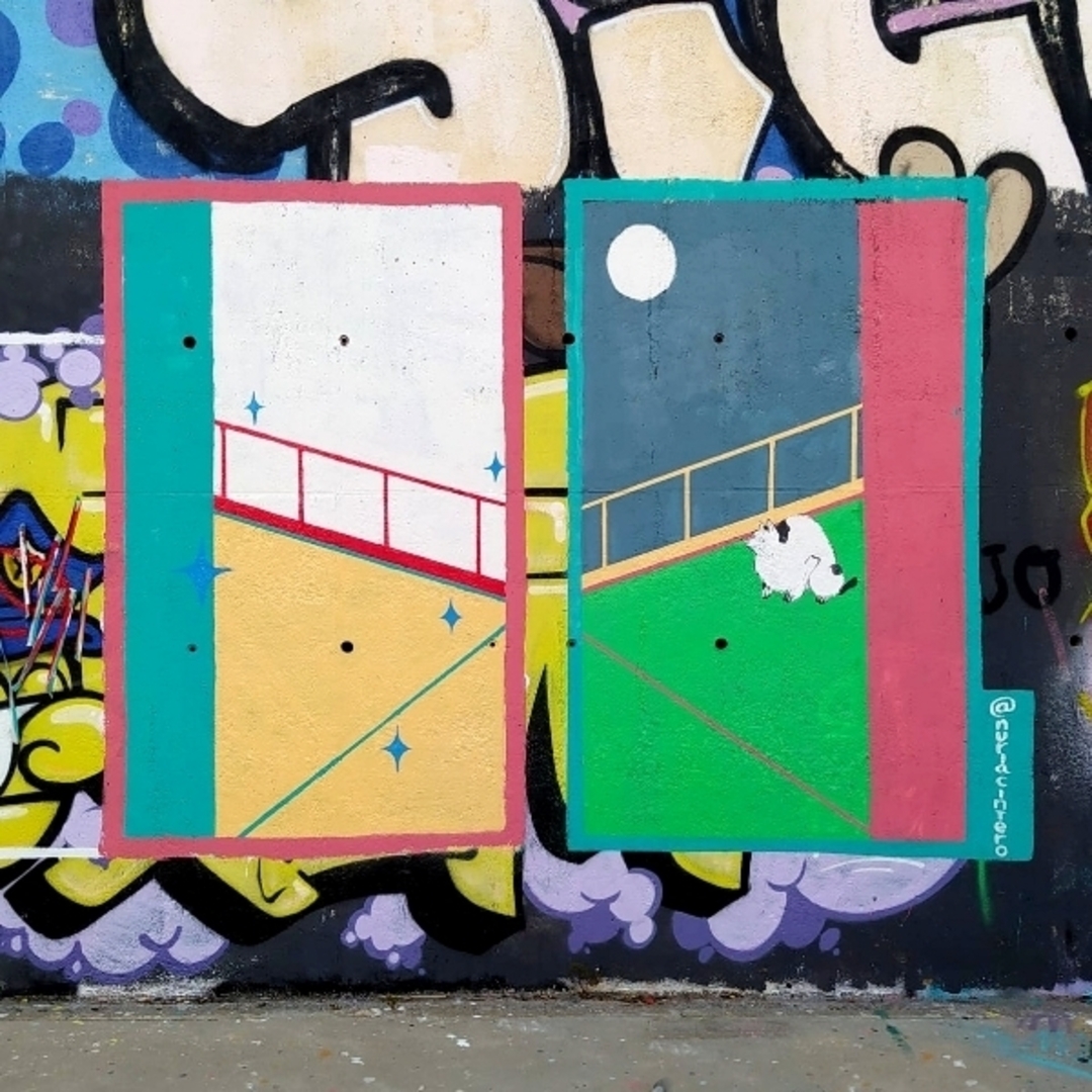 Wallspot - Núria Cintero - Kioto - Barcelona - Skate Park les corts - Graffity - Legal Walls - Il·lustració