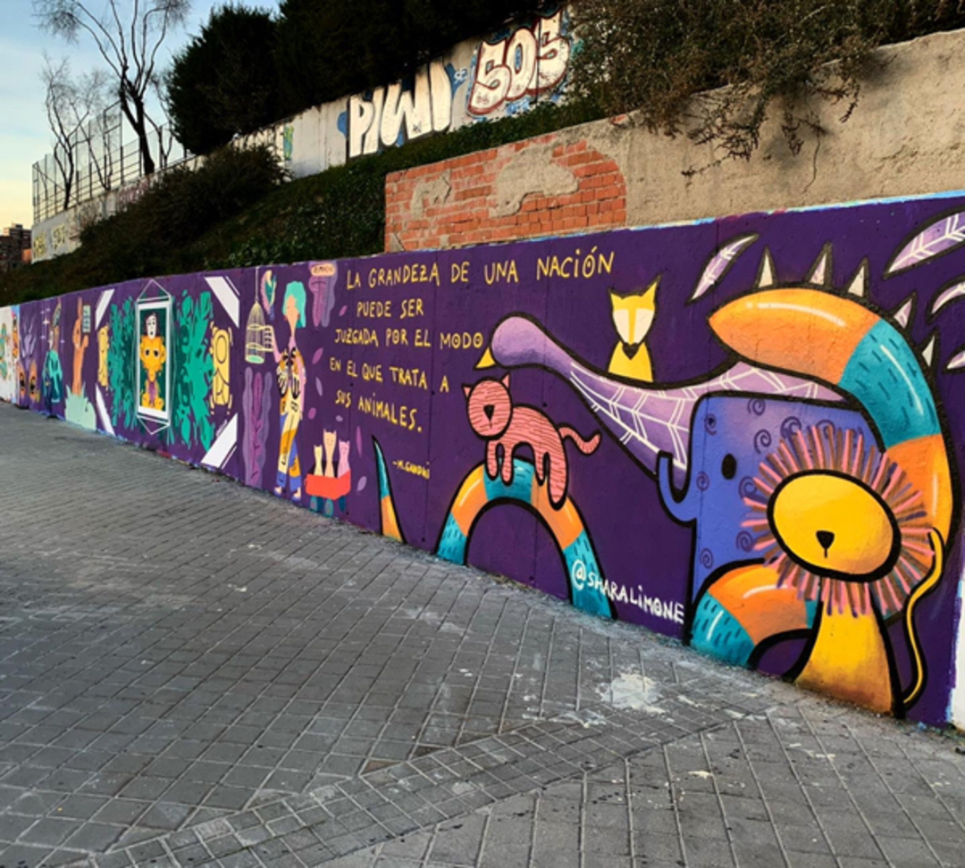 Wallspot - savelga - 5 mins of fun = a lifetime of slavery - Madrid - Dr. García Tapia - Media Legua - Graffity - Legal Walls - Illustration, Others