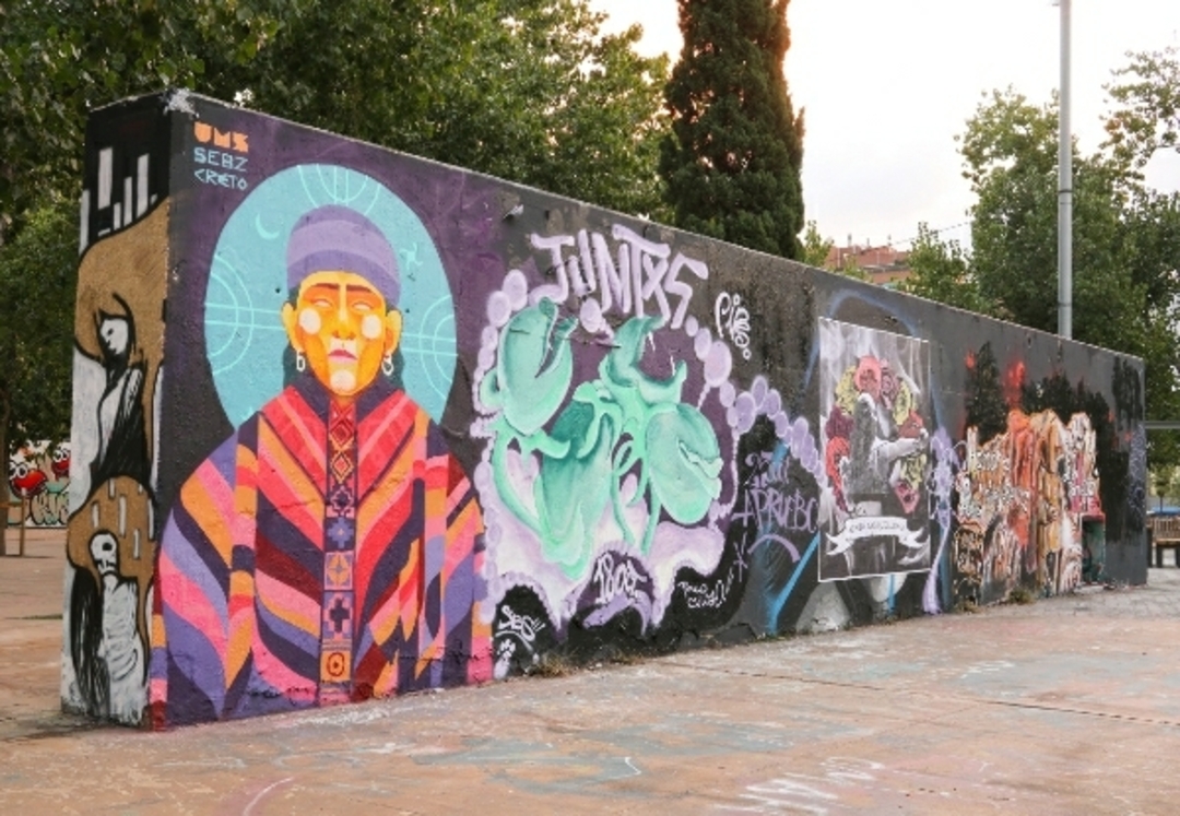 Wallspot - Creto - M A P U C H E - Barcelona - Tres Xemeneies - Graffity - Legal Walls - Il·lustració