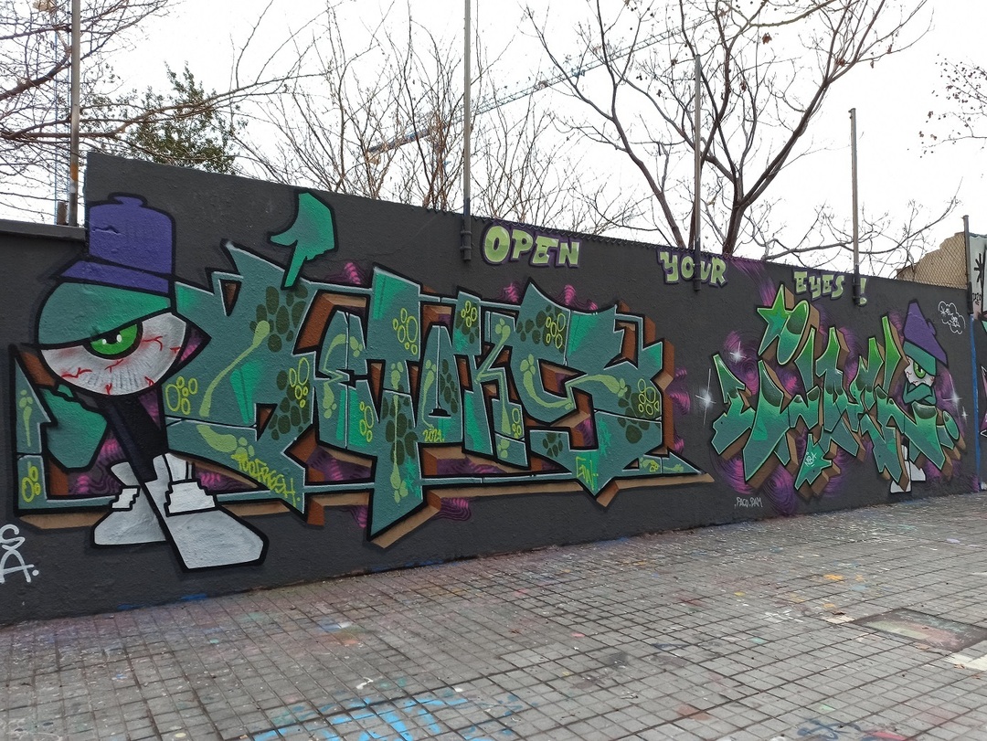 Wallspot - evalop -  el_joel & detoksick - Barcelona - Agricultura - Graffity - Legal Walls - Il·lustració
