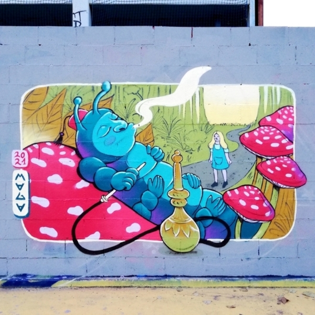 Wallspot - Maga - Oruga - Barcelona - Tres Xemeneies - Graffity - Legal Walls - Il·lustració