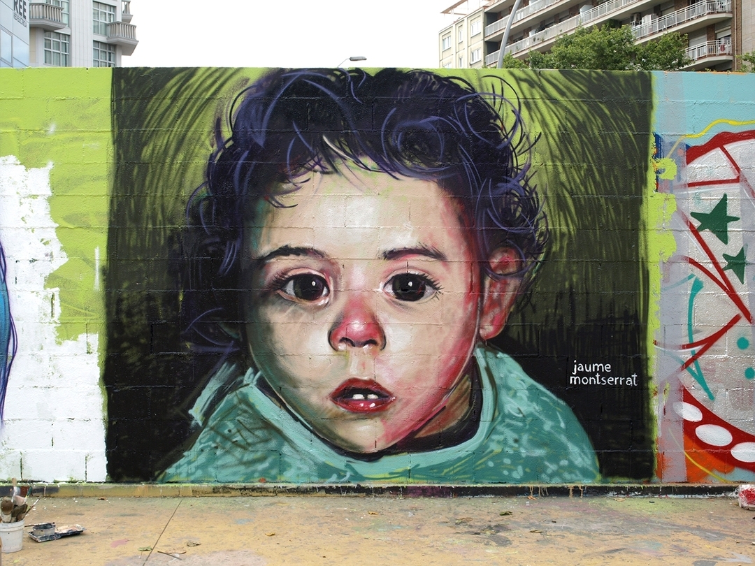Wallspot - Jaume Montserrat - Realism Jam - Barcelona - Tres Xemeneies - Graffity - Legal Walls - Ilustración, Otros