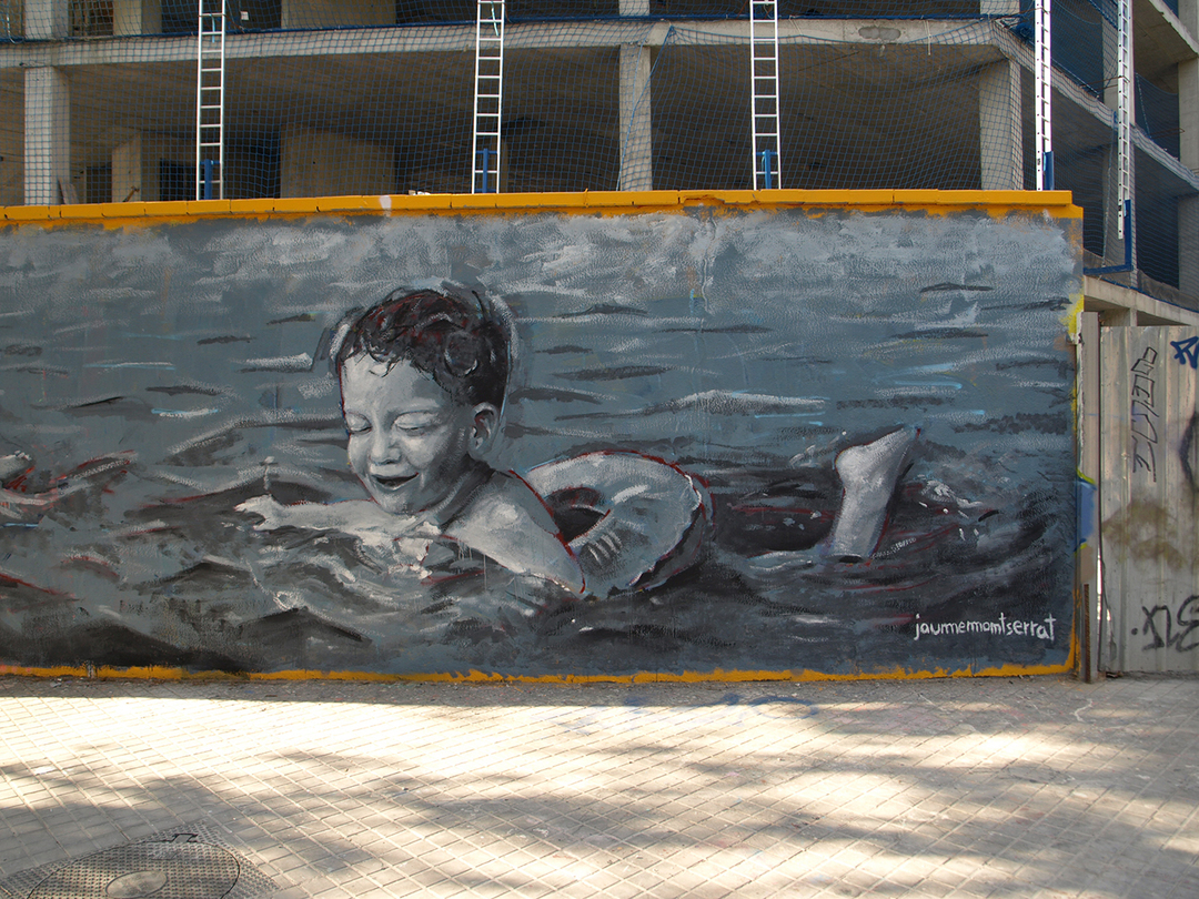 Wallspot - Jaume Montserrat - platja - Barcelona - Agricultura - Graffity - Legal Walls - Ilustración, Otros