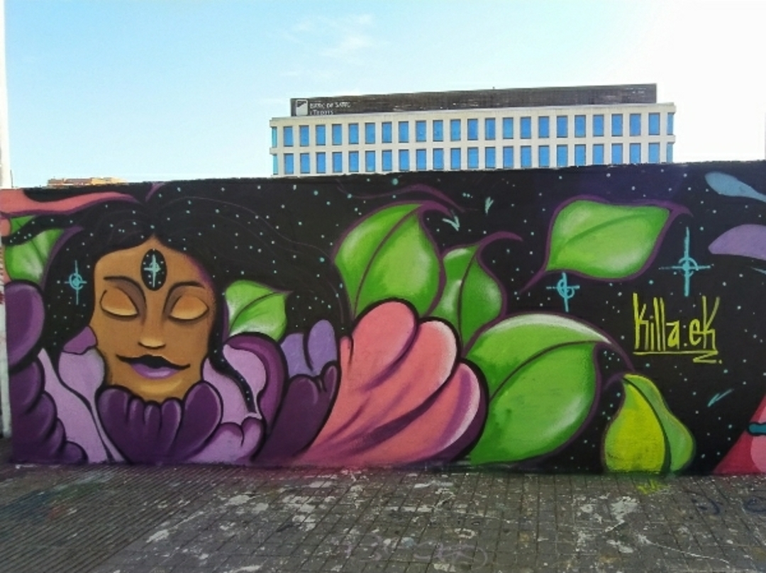 Wallspot - Killa.Ek - Florecer - Barcelona - Forum beach - Graffity - Legal Walls - Il·lustració