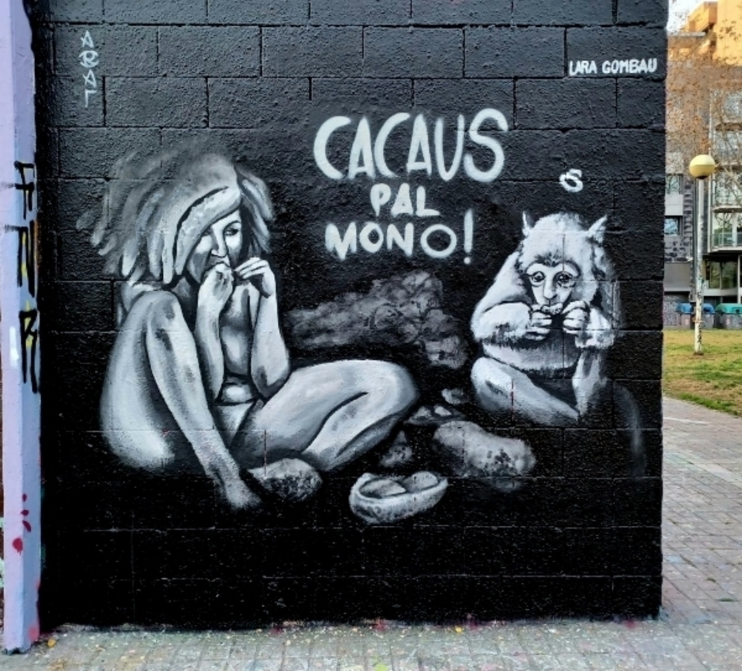Wallspot - araL - Cacaus pal mono - Barcelona - Drassanes - Graffity - Legal Walls - Ilustración