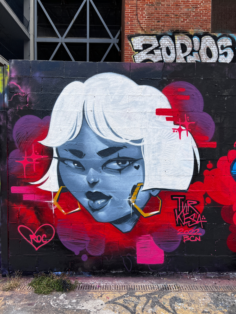 Wallspot - TURKESA - fast one beside Sair from London - Barcelona - Tres Xemeneies - Graffity - Legal Walls - Il·lustració