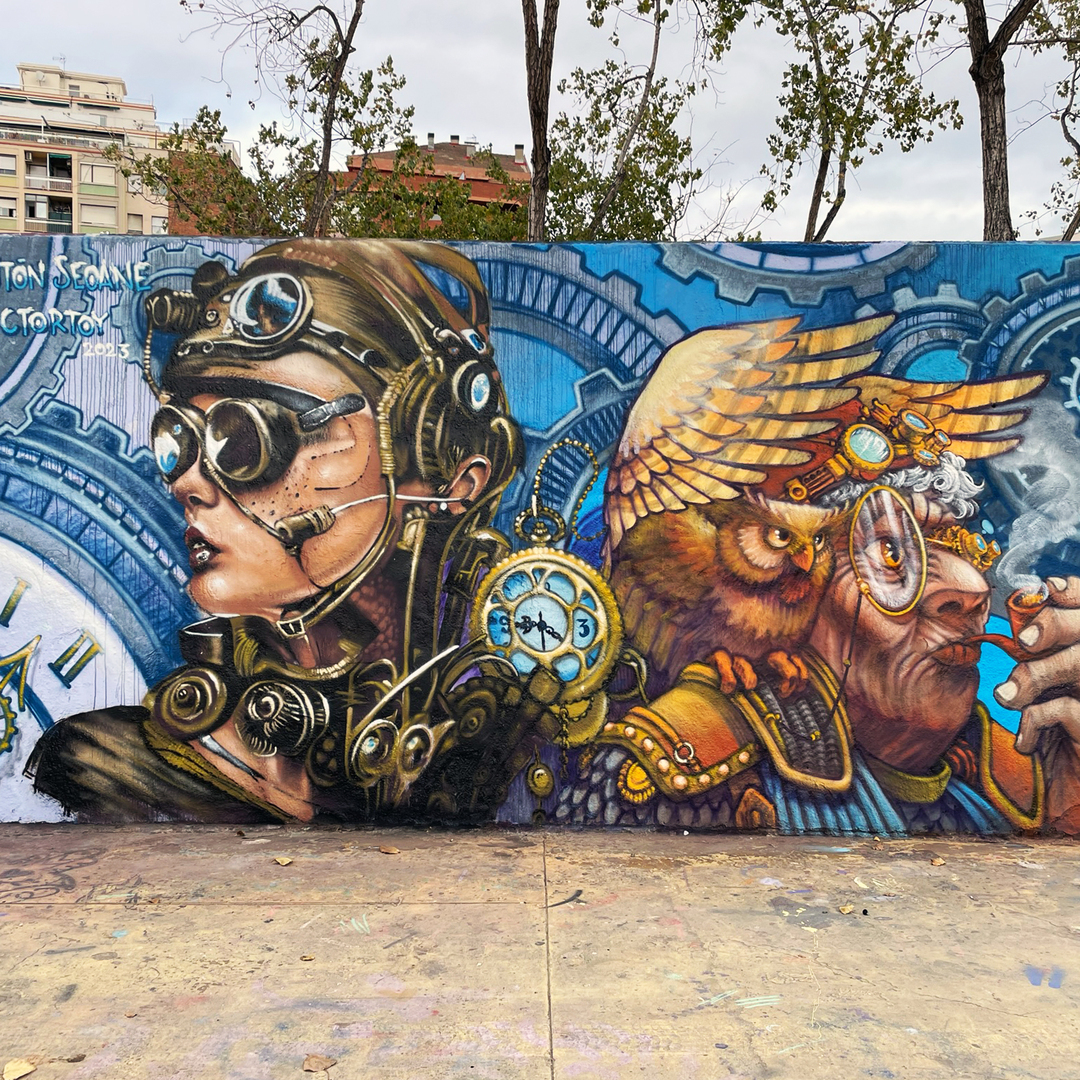 Wallspot - ANTON SEOANE "ROKE" - Tres Xemeneies - ANTON SEOANE "ROKE" - Barcelona - Tres Xemeneies - Graffity - Legal Walls - Illustration