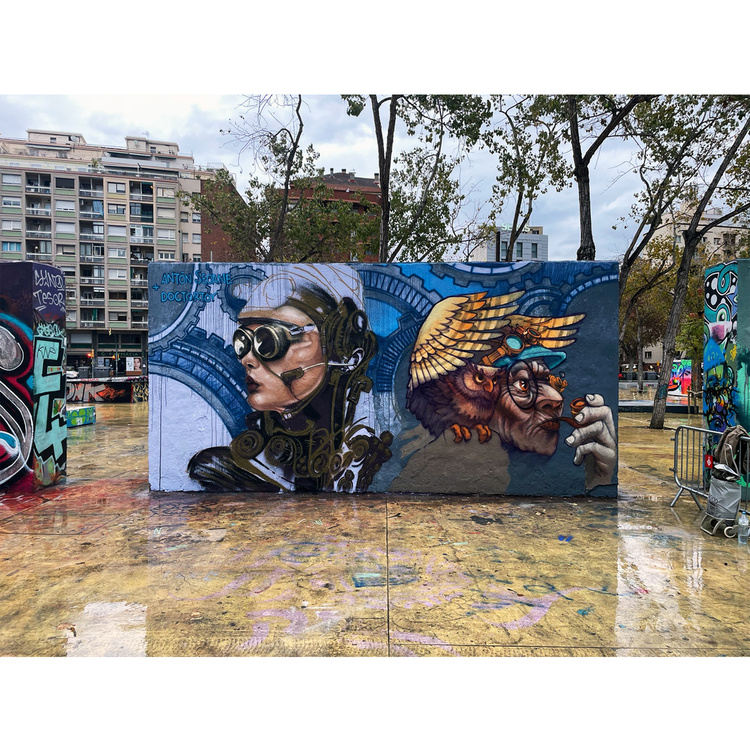 Wallspot - ANTON SEOANE "ROKE" - Tres Xemeneies - ANTON SEOANE "ROKE" - Barcelona - Tres Xemeneies - Graffity - Legal Walls - Illustration
