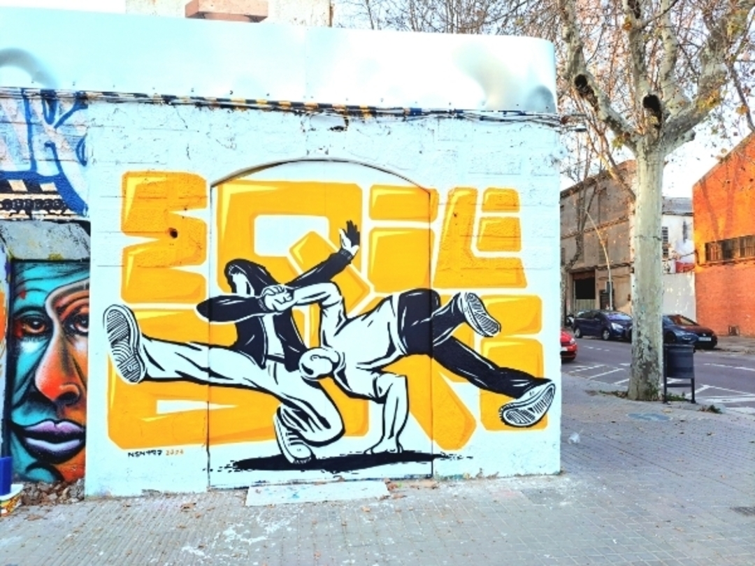 Wallspot - nsn997 - EQUILIBRI - Barcelona - Western Town - Graffity - Legal Walls - Letters, Illustration