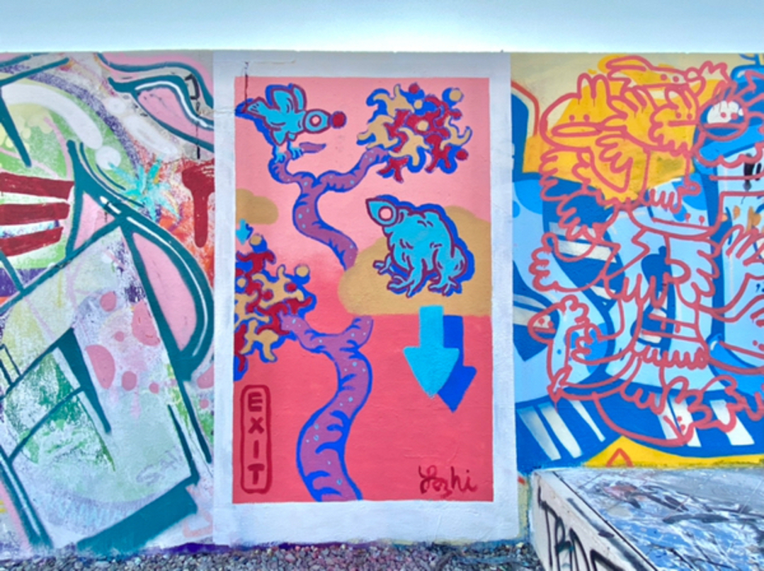 Wallspot - Yoshi - Ukiyo Exit - Barcelona - Parc de la Bederrida - Graffity - Legal Walls - Ilustración